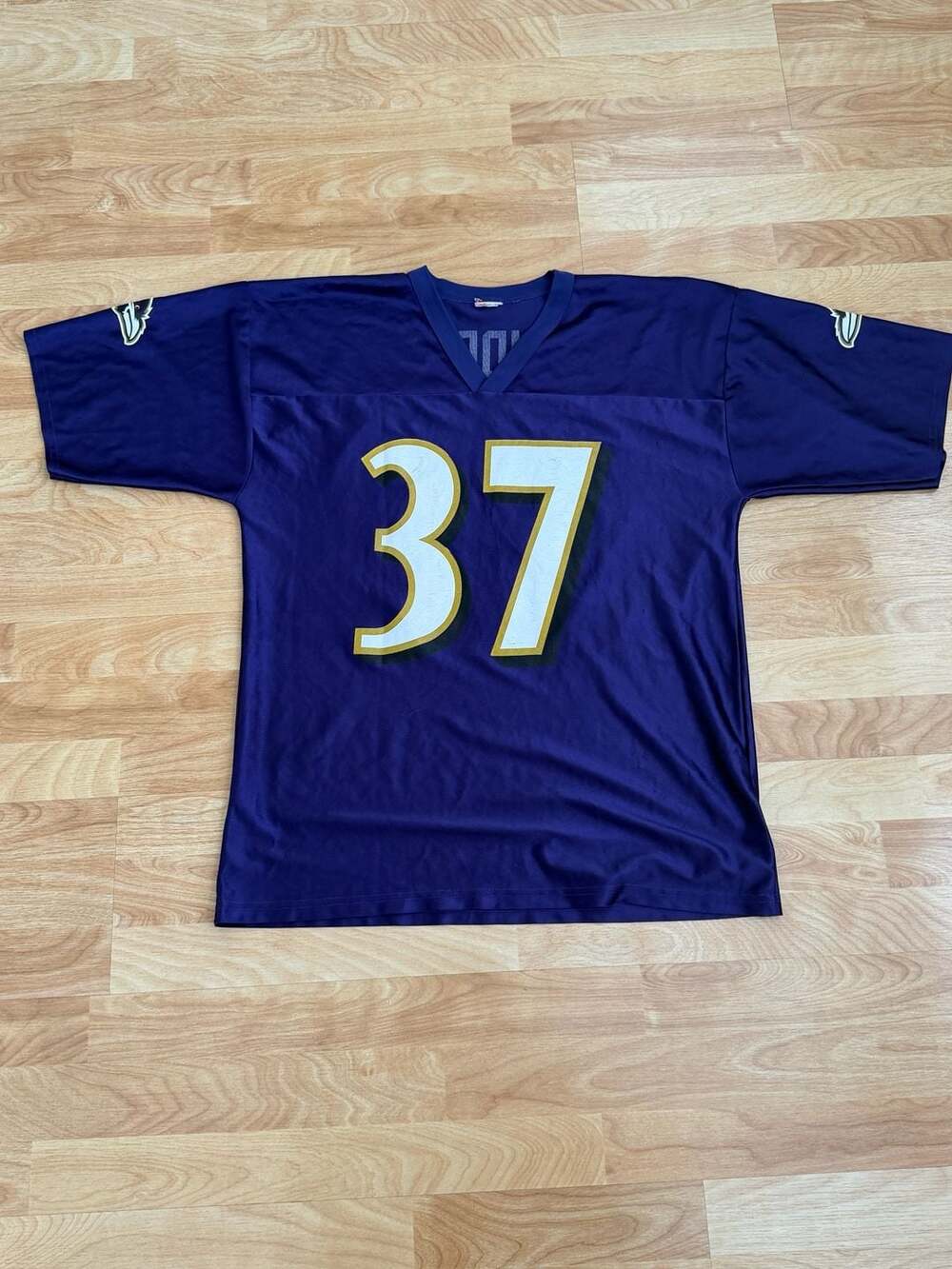 2005 Baltimore Ravens Deion Sanders #37 Reebok On Field Away Jersey